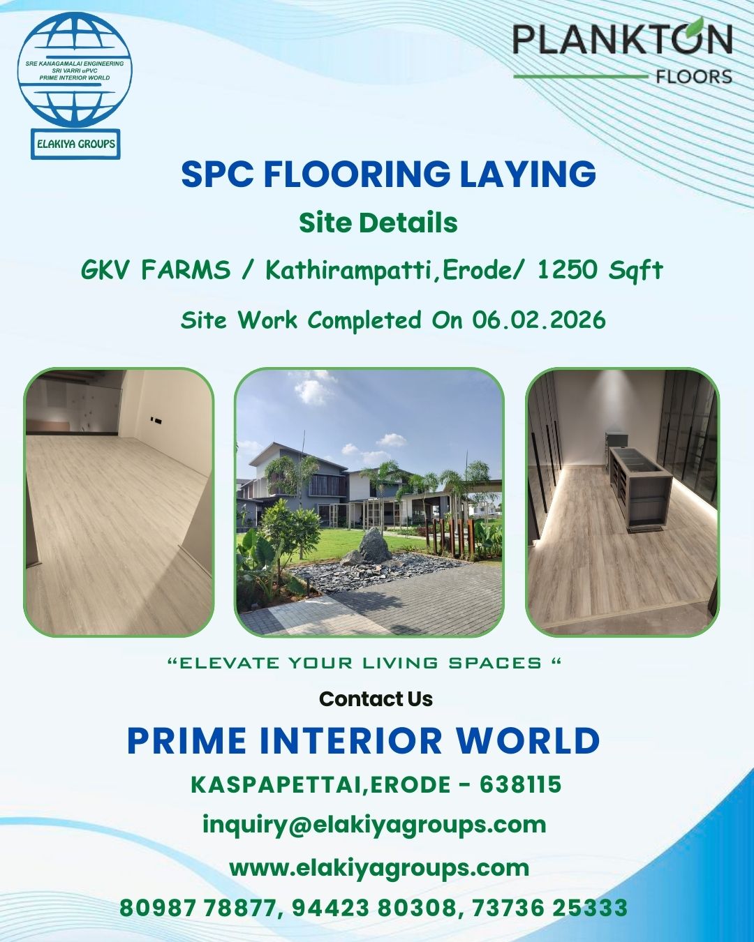 GKV Farms - SPC Flooring - Erode - 1250 Sqft