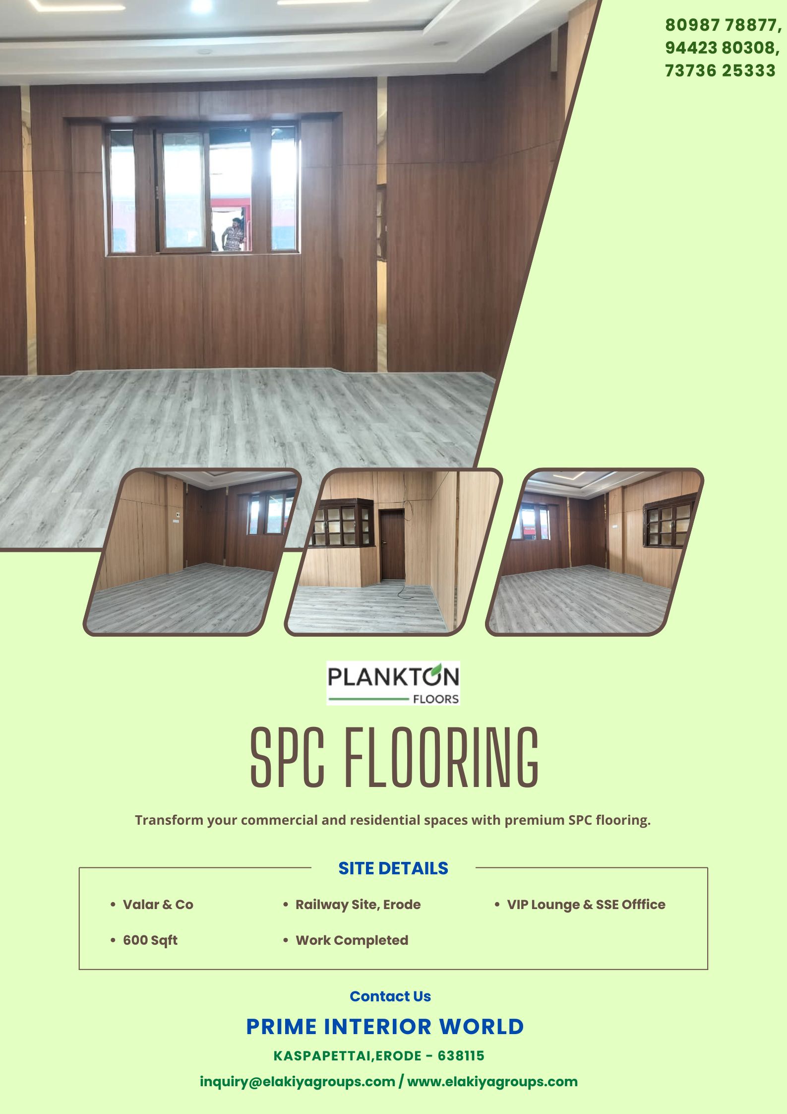 Valar & Co - Railway Site,Erode - 600 Sqft - SPC Flooring